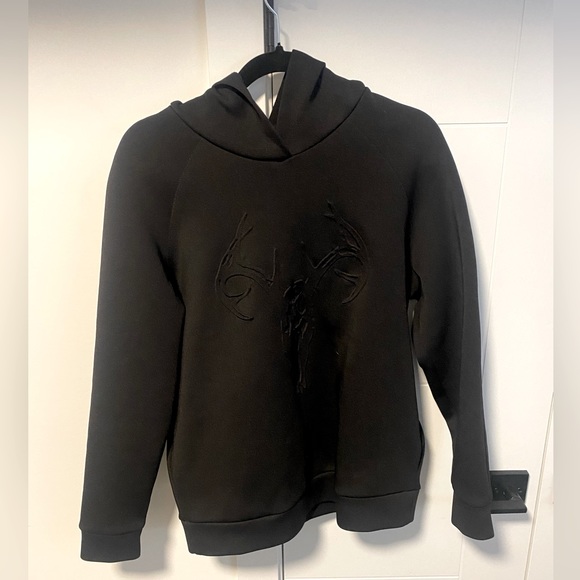 ⚫️ Wilfred Free ⚫️ embossed stag head scuba sweatshirt - size small - Picture 1 of 3